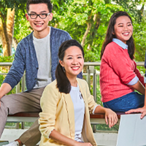 image of students sitting down