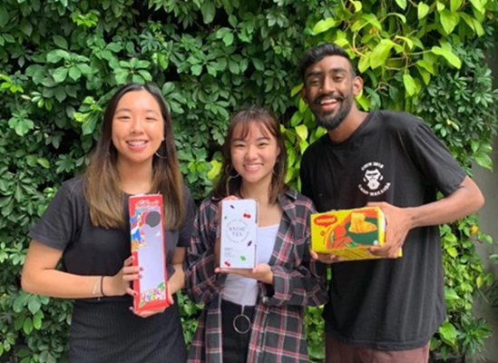 Cherie with her package design that won her awards at the Singapore Packaging Star Award in 2018
