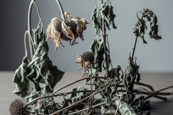 Photo of dying flowers
