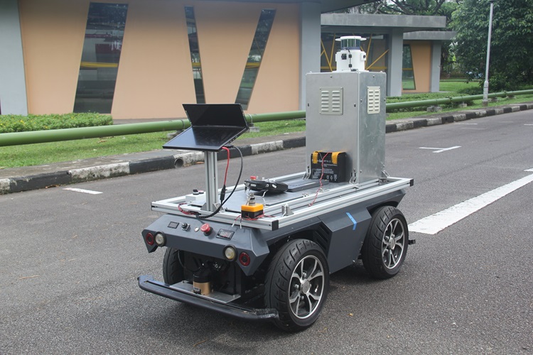 Image of Construction Robot on the road