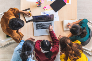 photo of students studying