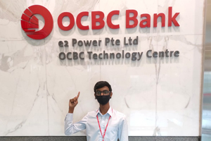 Ellappan Keerthivasan with OCBC logo